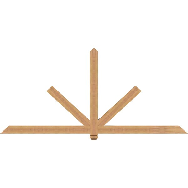 Ekena Millwork Kennewick Timber Gable Bracket, Western Red Cedar, 84"W x 38"H x 3 1/2"D x 3 1/2"F, 11/12 Pitch GBW084X38X0404KEN00SWR - main